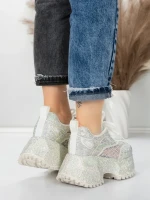 Pantofi Sport Dama cu Platforma 6968-1 WHITE | MEI