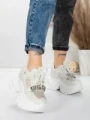 Pantofi Sport Dama cu Platforma 0897-16 WHITE | MEI