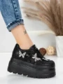Pantofi Sport Dama cu Platforma 6208-36 BLACK | MEI
