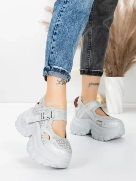 Pantofi Sport Dama cu Platforma 0897-15 GREY | MEI