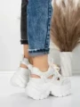 Pantofi Sport Dama cu Platforma 0897-8 WHITE | MEI