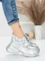 Pantofi Sport Dama cu Platforma 8307-2 SILVER | MEI