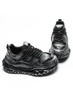 Pantofi Sport Barbati din piele naturala 95932 BLACK | ADVANCER