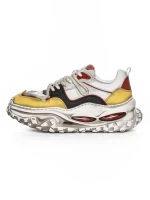 Pantofi Sport Barbati din piele naturala 95932 WHITE-RED | ADVANCER