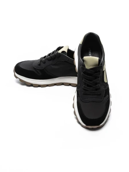Pantofi Sport Barbati din piele naturala 8513 BLACK | ADVANCER