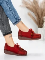 Pantofi Casual Dama din piele naturala 2553 RED | FORMATIONE