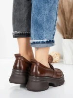 Pantofi Casual Dama din piele naturala 10828 BROWN | FORMATIONE