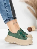 Pantofi Sport Dama din piele naturala 6806 GREEN | ADVANCER
