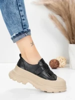 Pantofi Sport Dama din piele naturala 6806 BLACK | ADVANCER