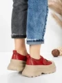 Pantofi Sport Dama din piele naturala 6806 RED | ADVANCER