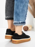 Pantofi Sport Dama din piele naturala 2501-1 BLACK | ADVANCER