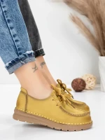 Pantofi Casual Dama din piele naturala 8887 YELLOW | FORMATIONE