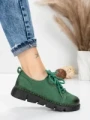Pantofi Casual Dama din piele naturala 556 GREEN | FORMATIONE