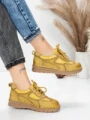 Pantofi Casual Dama din piele naturala 886 YELLOW | FRANCO GERARDO