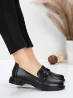 Pantofi Casual Dama din piele naturala 11520-176 BLACK | ADVANCER
