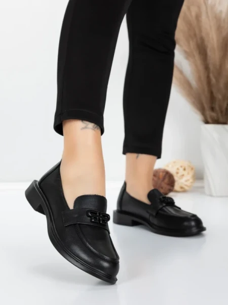 Pantofi Casual Dama din piele naturala 11520-120 BLACK | ADVANCER