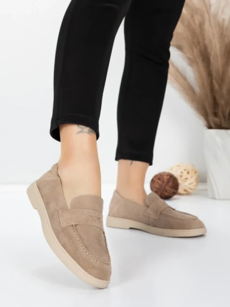 Pantofi Casual Dama din piele naturala 81980-2 APRICOT | ADVANCER