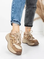 Pantofi Sport Dama din piele naturala 572105 APRICOT | FRANCO GERARDO