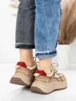 Pantofi Sport Dama din piele naturala 572103 RED | FRANCO GERARDO