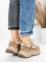 Pantofi Sport Dama din piele naturala 572103 APRICOT | FRANCO GERARDO