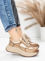 Pantofi Sport Dama din piele naturala 572103 APRICOT | FRANCO GERARDO