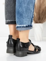 Sandale Dama din piele naturala 7983 BLACK | ADVANCER