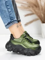 Pantofi Sport Dama din piele naturala 9802 GREEN | FRANCO GERARDO