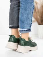 Pantofi Sport Dama din piele naturala 10785 GREEN | FRANCO GERARDO