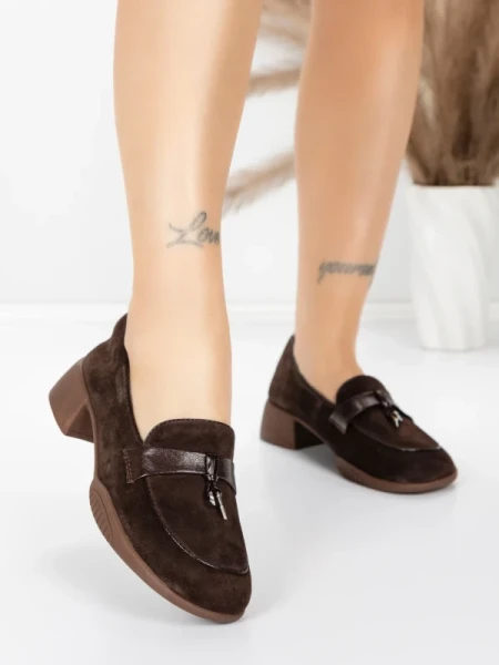 Pantofi Casual Dama din piele naturala 5820-20 COFFEE | ADVANCER