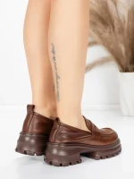 Pantofi Casual Dama din piele naturala 8307 BROWN | ADVANCER