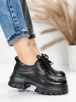 Pantofi Casual Dama din piele naturala 8305 BLACK | ADVANCER