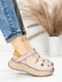 Pantofi Sport Dama din piele naturala KM8882 CREAM | ADVANCER