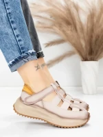 Pantofi Sport Dama din piele naturala KM8882 CREAM | ADVANCER