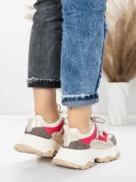 Pantofi Sport Dama din piele naturala 5A617 PINK | ADVANCER