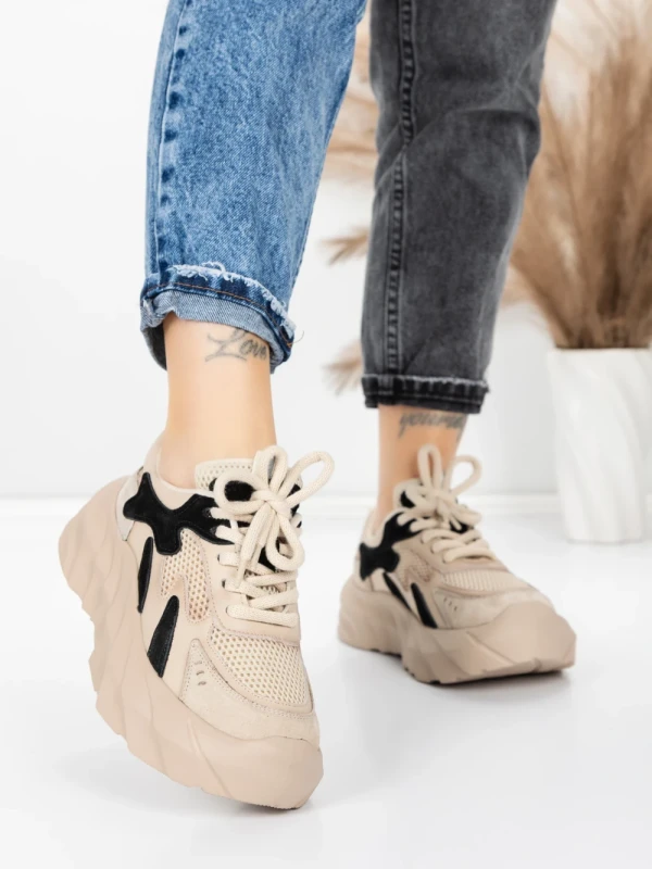 Pantofi Sport Dama din piele naturala 8255 BLACK | ADVANCER