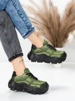 Pantofi Sport Dama din piele naturala 9805 GREEN | FRANCO GERARDO