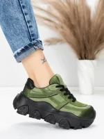 Pantofi Sport Dama din piele naturala 9805 GREEN | FRANCO GERARDO