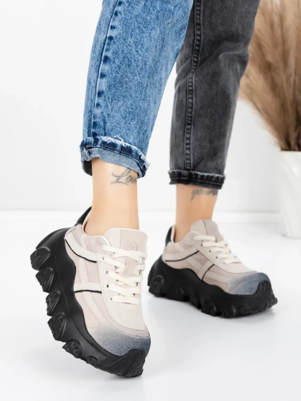 Pantofi Sport Dama din piele naturala 9805 GREY | FRANCO GERARDO