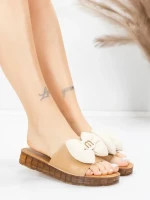 Papuci Dama din piele naturala 28118 YELLOW | ADVANCER