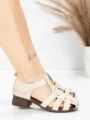 Sandale Dama din piele naturala 7983 CREAM | ADVANCER