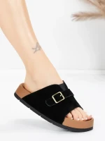 Papuci Dama din piele naturala 2559 BLACK | ADVANCER