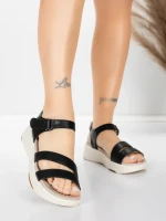 ženski sandali iz pravega usnja 032 Črna | Advancer