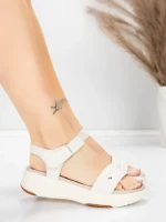 ženski sandali iz pravega usnja 036 Kremna | Advancer