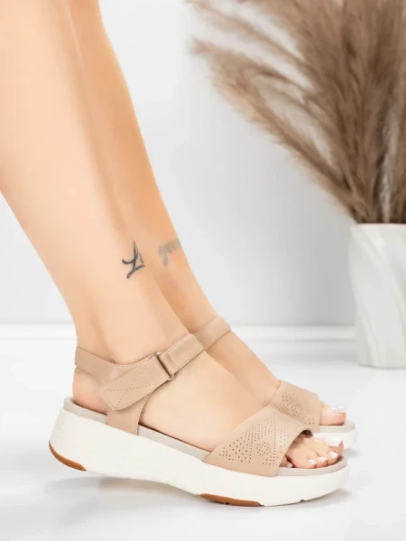 ženski sandali iz pravega usnja 037 Breskev | Advancer