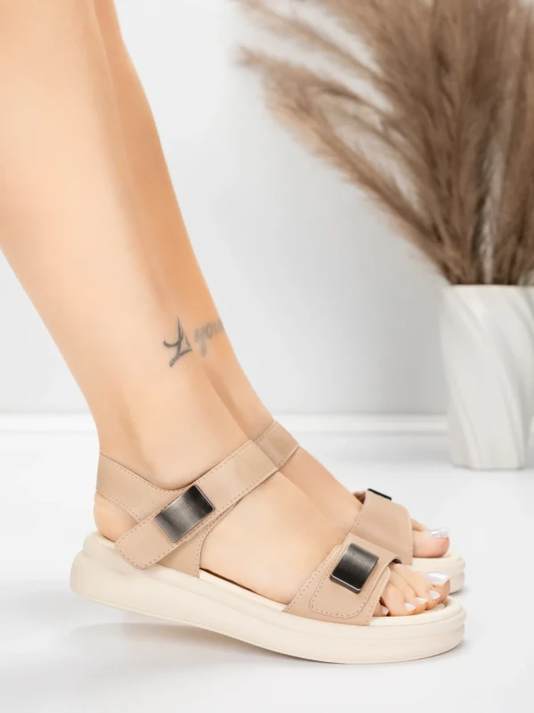 ženski sandali iz pravega usnja 1028 Breskev | Advancer