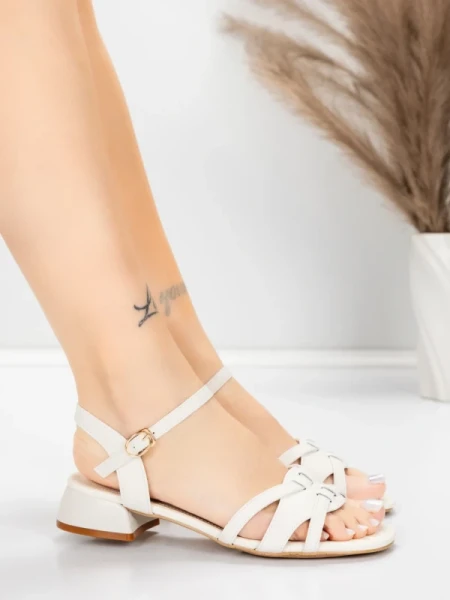 ženski sandali iz pravega usnja 105 Kremna | Advancer