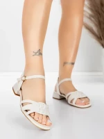 ženski sandali iz pravega usnja 105 Kremna | Advancer