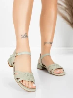 ženski sandali iz pravega usnja 105 Zelena | Advancer