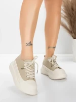 Ženski športni copati iz naravnega usnja 227802 Breskev | Advancer