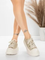 Ženski športni copati iz naravnega usnja 227802 Breskev | Advancer